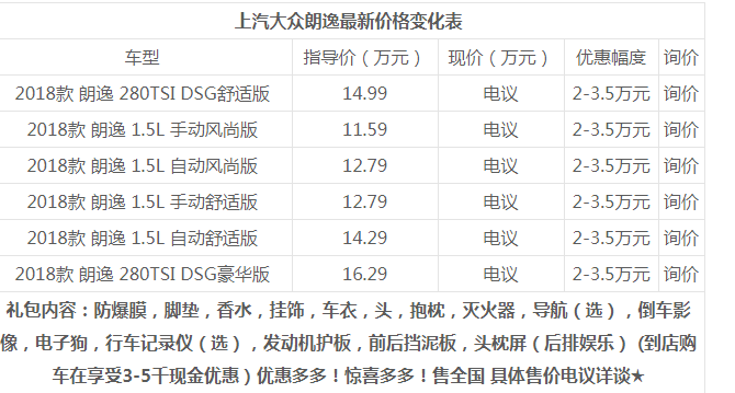 朗逸手动挡最新报价，驾驭经典，实惠尽享！